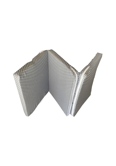 Bebek Yatağı Oyun Parkı Çocuk Yatağı Katlanabilir Sünger Yatak 60x120 4 Cm Gri Puantiyeli