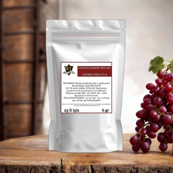 Hazkat Fransız Kırmızı Şarap Mayası 6 G