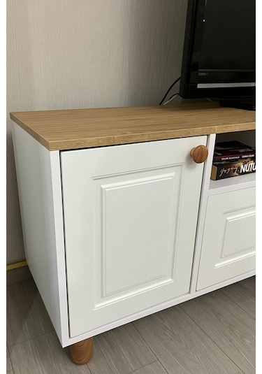 Life Tv Ünitesi %100 Mdf Beyaz - Meşe