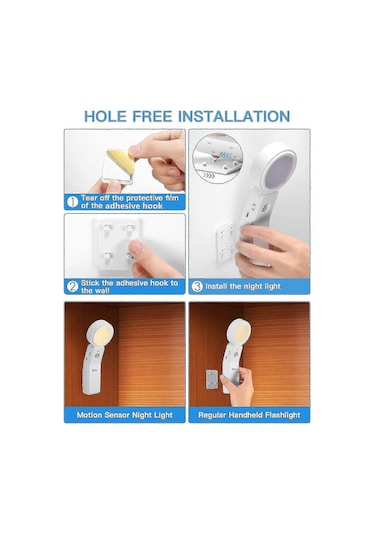 Otomatik Led Gece Lambası, Otomatik/açık/kapalı Hareket Çok Renkli