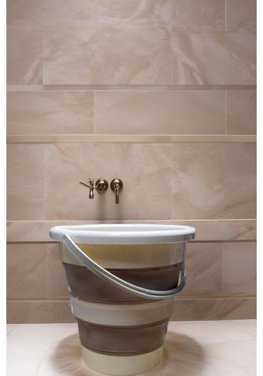 Krem 13 Lt Silikon Su Kovası Pratik Katlanır - Banyo Temizlik Kovası Çok Amaçlı Kulplu Kova