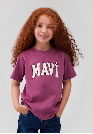 Mavi - Mavi Logo Baskılı Mor Tişört 7610109-70651 Mor