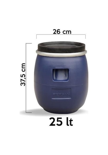 Plastik Varil Mavi Bidon 25 Litre