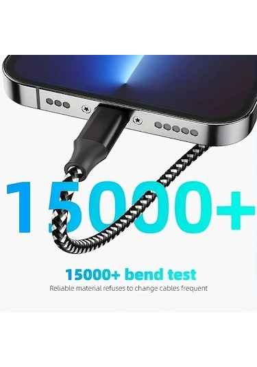 Willowhaven Laıhonen 3m 10ft Uzun Şarj Kablosu Nylon İphone Uyumlu 14 13 12 11 Xr Xs X 8 7
