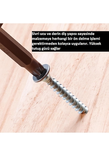 Sunta Vidası Matkap Uçlu Dın 7505 3,5x40 Mm 250 Adet