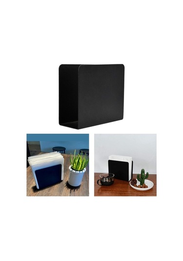 Trendooze Homyl Siyah Dekoratif Mutfak Peçetelik, Doku Tutucu Siyah