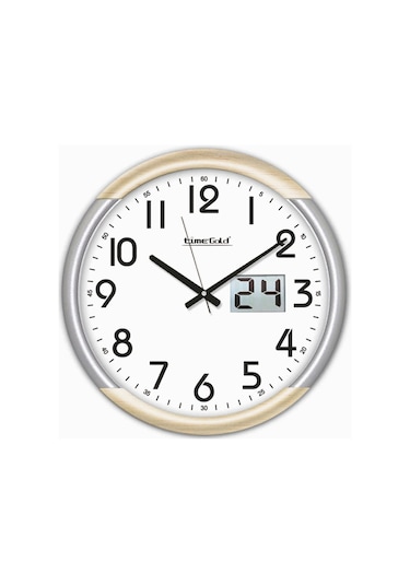 Dijital Takvimli Mekanik Klasik Sessiz Büyük Işyeri Duvar Saati Çok Renkli