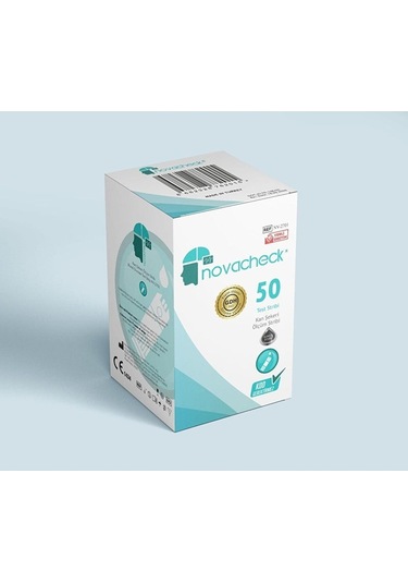 Novacheck Şeker Ölçüm Stripi 50'li