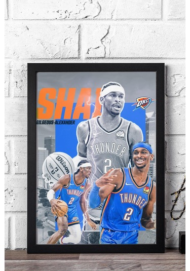 Shai Gilgeous Alexander Çerçeveli Tablo - Basketbol Nba Posteri Tablo