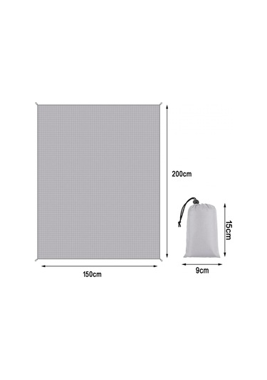 Suntek Plaj Battaniyesi Suya Dayanıklı Portatif Piknik Açık Gri