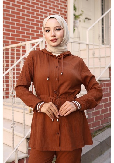 Ribana Detaylı Takım Kahverengi Kahverengi