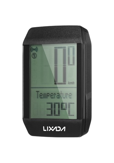 Lıxada Bkv-1800 Entegre Kasa Kablosuz Bisiklet Bilgisayarı Siyah