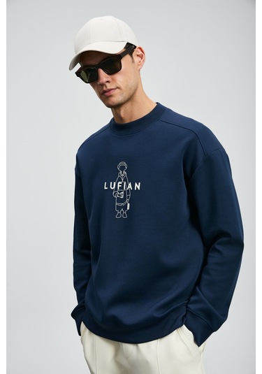 Lufian Erkek Sımba Sweatshirt 112030175 Lacivert Lacivert