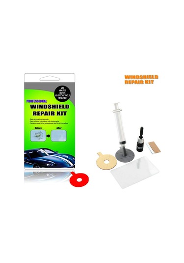 Qingmipy Oto Cam Çatlak Ve Yırtık Tamir Seti - Dıy Cam Görünürlüğünü Geri Yükleyen Enjeksiyonlu Reçine İçeren Tamir Aracı