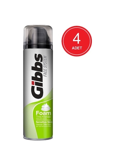 Gibbs Sensitive Tıraş Köpüğü 4 x 200 ML