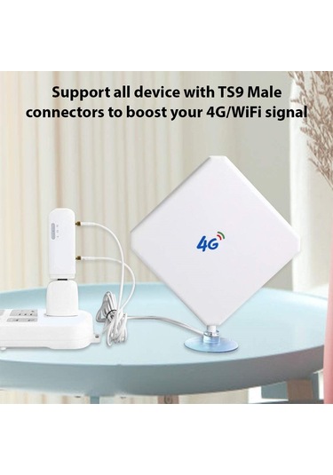 Reedark Ts9 Bağlantılı 35dbi Yüksek Kazançlı 4g İç Mekan Anteni, 2 Metre Rg174 Bakır Kablolu Sinyal Güçlendirici