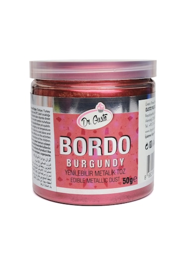 Toz Sim Metalik Dr. Gusto 50 Gr Bordo