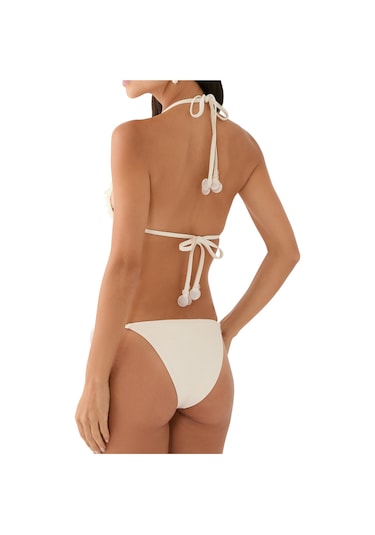 Devon Windsor Cali Kabuk Boncuklu Bikini Üstü Fildişi