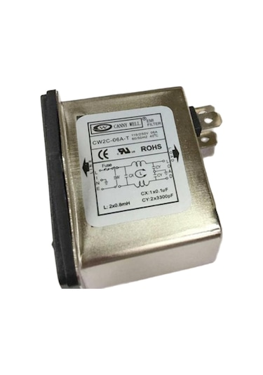 Suntek AC 250V 10A CW2C-6A-T Soket EMI Filtresi