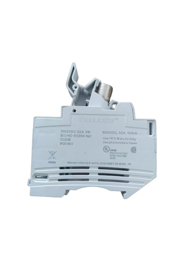 20 A Amper DC 1000 Volt Solar Kartuş Silindirik Sigorta ve Yuvası