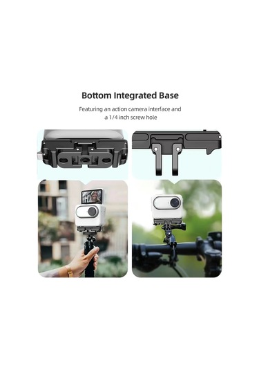 Kangvka Insta360 Go3 İçin Alüminyum Magnetik Hızlı Çıkartılabilir Spor Kamera Tabanı Siyah