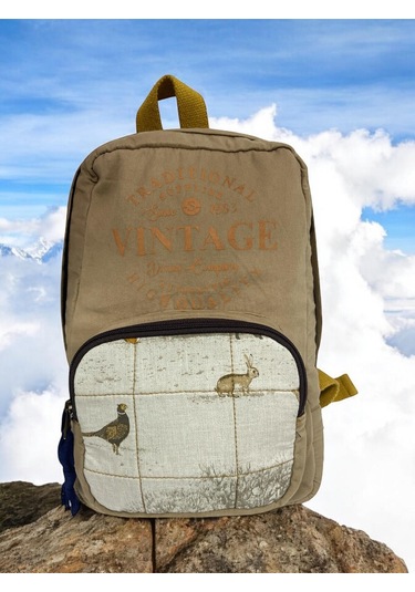 Kaliteli Mini Vintage Salaş Disayn Günlük Sırt Gezi Çantası 19 Cm X 34 Cm Mor