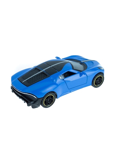 Oyuncak Metal Çek Bırak Süper Sport Araba Mavi 11 Cm