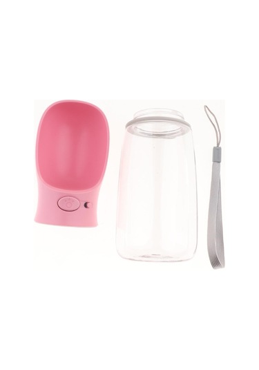 Suntek Açık Yürüyüş Için 550ml Köpek Seyahat Su İçme Şişesi Pembe