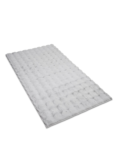 Yünteks Bubble Kabartmalı Peluş Post Halı 90x150 Beyaz