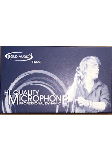 Fm 58 Gold Audio Dinamic Mikrofon Metal El Mikrofonu