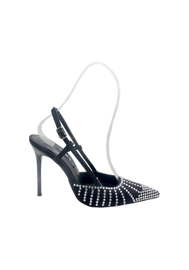 Kemal Tanca 856 1019 Kadın Topuklu Ayakkabı & Stiletto Siyah Taşlı