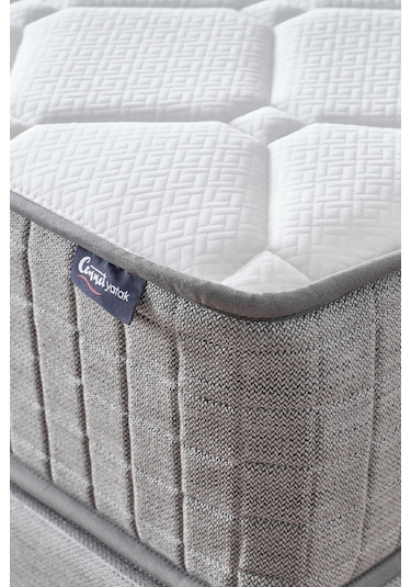 Mimoza Tek Kişilik Antibakteriyel Ortopedik Paket Yaylı Yatak Gri