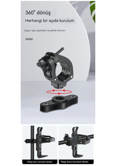 Eternal Luck Basit Hızlı Çıkarma Kayışı İle Sabitlenmiş Yuvarlak Bisiklet Boru Siyah