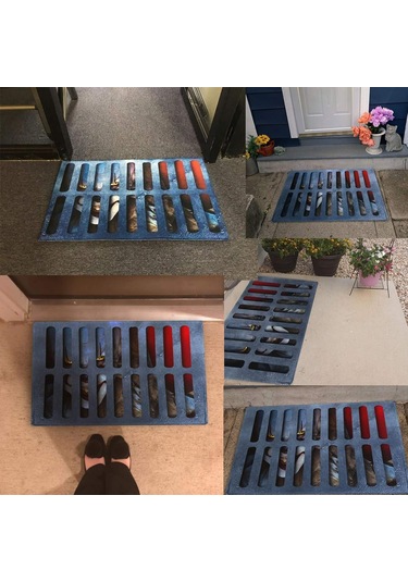 Singree 3d Halloween İllüzyon Palyaço Paspas - Suyu Hızlı Emici, Çift Taraflı Kayma Engeli, 60x90 Cm Poliester+kauçuk