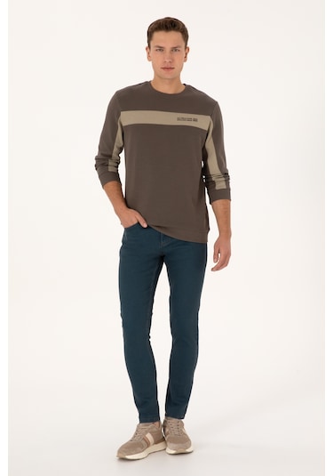 U.s. Polo Assn. Erkek Vizon Sweatshirt 50316354-vr052 Vızon