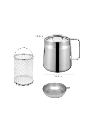 Suntek Magideal Derin Kızartma Tenceresi Drenaj Eleği Kulplu 1.5 L