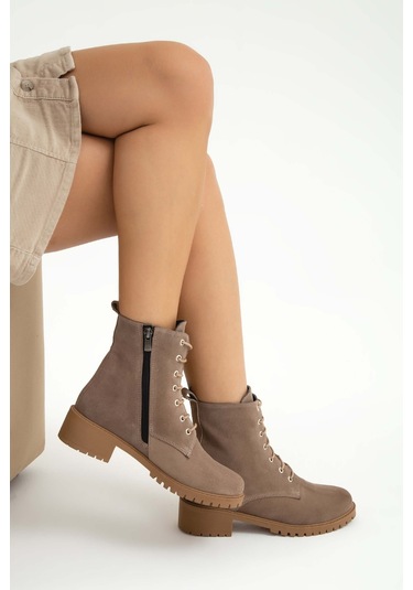 Tamer Tanca Kadın Hakiki Deri Vızon Suet Yrm Casual Bot 33 Tnc1996 Bn Bot Sk22/23 Vızon Suet Yrm Vizon