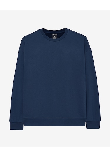 Skechers M Essential Crew Neck Sweatshirt Erkek Lacivert S242113-410