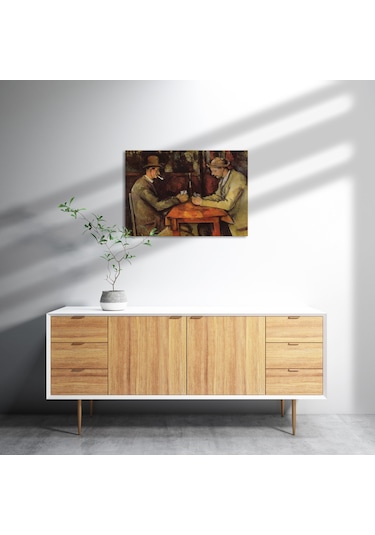 Cakasepetim Kagit Oynayanlar Paul Cezanne Ahşap Mdf Tablo