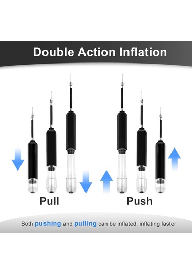 Spor Topları İçin Basketbol Topu Pompası 10 Adet İğne Ve 2 Adet Nozul İle