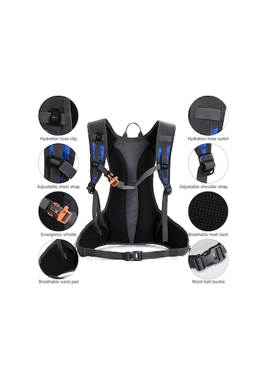 Novahub 10l Bisiklet Su Torbası Günlük Çanta Hafif Dağ Yürüyüşü Sırt Çantası Omuz Çantası Açık Kamp Bisiklet Koşu Seyahat İçin Mavi Mavi