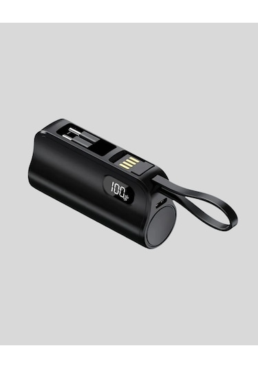 Dahili Konektörlü 20w Hızlı Şarj Mini Taşınabilir Powerbank