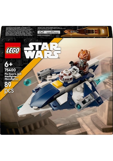 LEGO® Star Wars: Klon Savaşları Plo Koon'un Jedi Starfighter™ Mikro Savaşçısı 75400 - 6 Yaş ve Üzeri Çocuklar için Oyuncak Yapım Seti (89P)