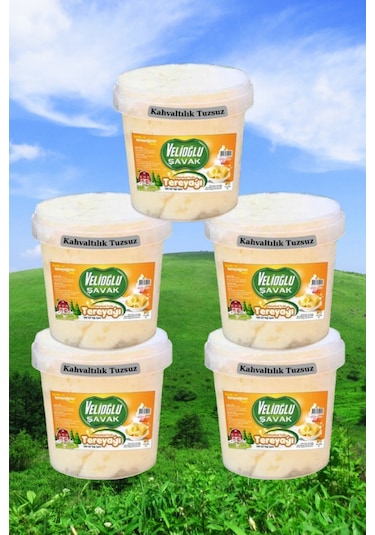 Velioğlu Şavak Köy Tereyağı Tuzsuz 5 x 1 KG