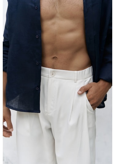 Ales Ekru Erkek Pantolon Ekru