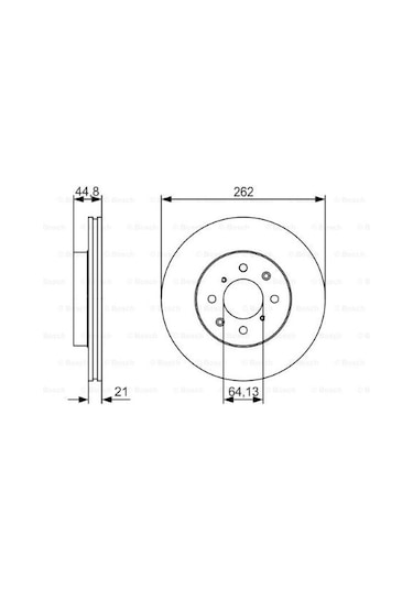 Honda City 1.5i-vtec 2020-2024 Bosch Ön Disk 262mm 2 Adet
