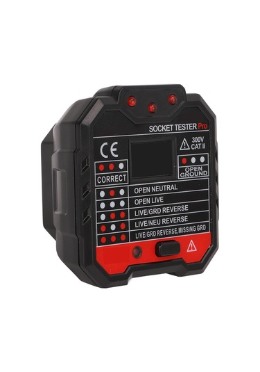 Moveevo Ht106e İngiliz Standardı Prizi Testeri - Faz Ve Polarite Kontrol Cihazı 48-250v, Akıllı Devre Güvenliği Tespiti