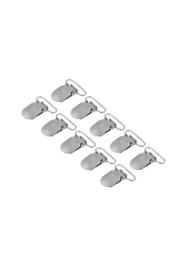 Fosenze 10 Adet Metal Emzik Klembi Seti - 25mm Gümüş Rengi, Dayanıklı Demir, Güçlü Tutma, Askı Ve Kıyafet Dıy Aksesuarı