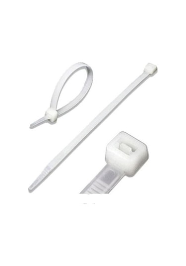 100 Adet Pemsan 38Cm X 8Mm Plastik Cırt Kelepçe Beyaz