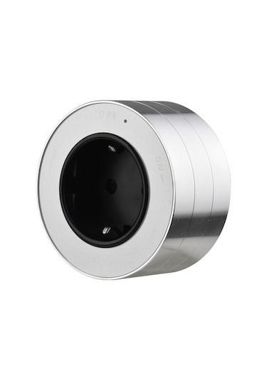 Symbee Gümüş Renkli Dairesel 16a Avrupa Tipi Elektrik Rayı Adaptörü - Birinci Nesil Ray Uyumlu Çıkış